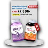 Buy Biotin 5000mcg Get Vitamin C Free