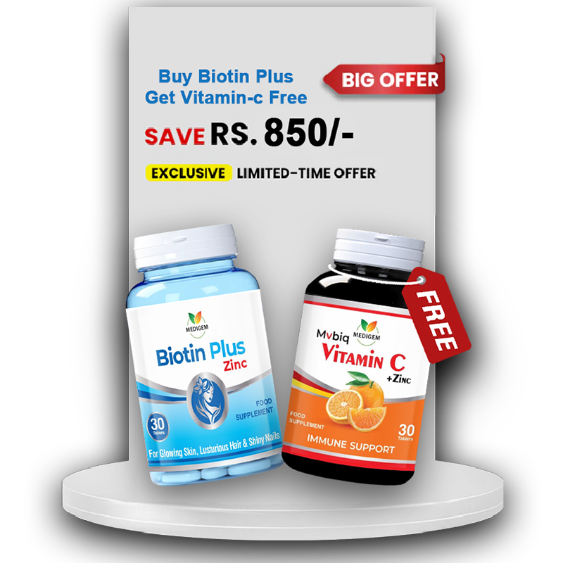 Buy Biotin Plus & Zinc Get Vitamin C Free